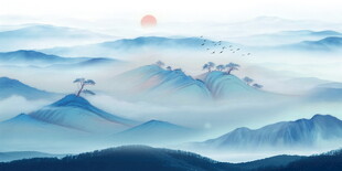 新中式山水画