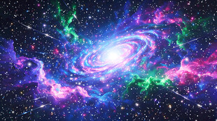 彩色宇宙星空