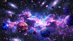 梦幻绚丽的宇宙星云景观