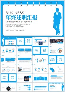 商务风工作汇报总结通用PPT
