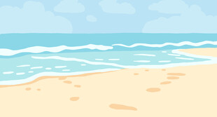 蓝色海洋背景图