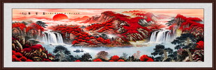 聚宝盆山水画