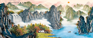 山水国画风景图