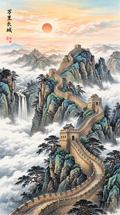 长城山水画