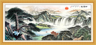 国画迎客松