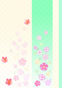 清新花卉蝴蝶背景图