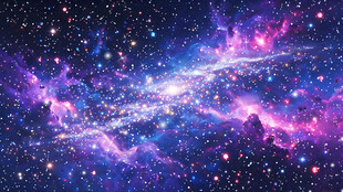梦幻绚丽的璀璨星空