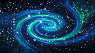 蓝绿星空旋涡