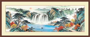 迎客松国画