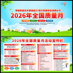 2026年全国质量月宣传栏