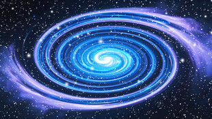 蓝紫色宇宙星空旋涡吊顶