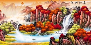 山水画鸿运当头