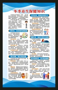 冬季养生知识海报