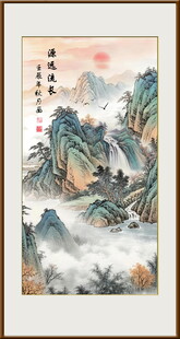 竖幅山水画