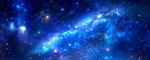 蓝色星空高清图