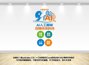 ai人工智能竖版文化墙