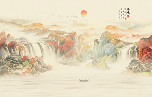 水墨山水画