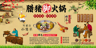 腊猪脚火锅背景墙