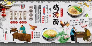 鸡汤面背景墙
