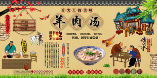 羊肉汤背景墙