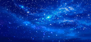蓝色色璀璨星空吊顶