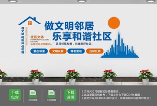 爱在邻里和谐社区形象展示文化墙