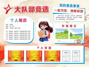 大队部竞选宣传展示海报