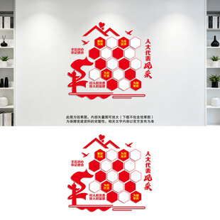 竖版人大代表风采展示文化墙