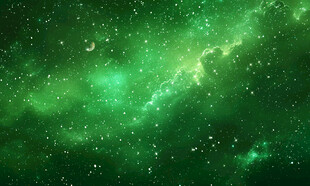 绿色宇宙星空吊顶背景图