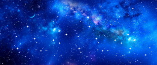蓝色星空海报