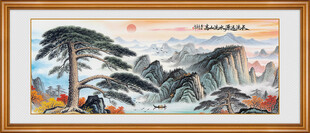 迎客松国画