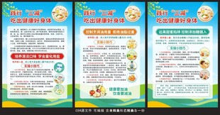三减三健减盐减油减糖