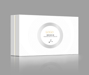 护肤品套盒 包装盒 展开图