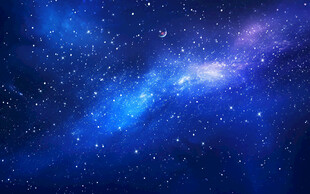 蓝色星空图