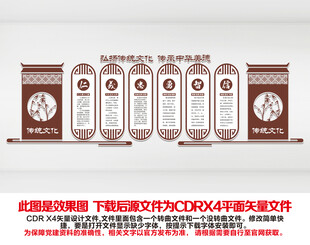 仁义礼智信文化墙展板