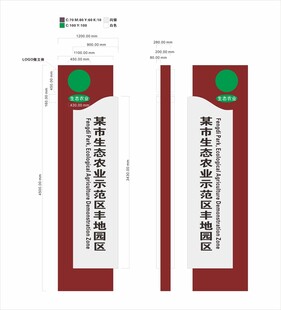 生态农业园导视立牌