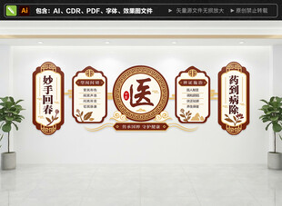 中式中医文化墙