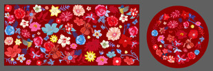 各种花卉矢量图   美陈