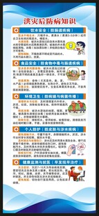 洪涝灾害健康教育知识展架