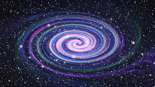 彩色旋涡星空