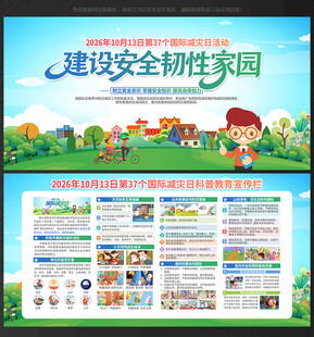 2026国际减灾日展板