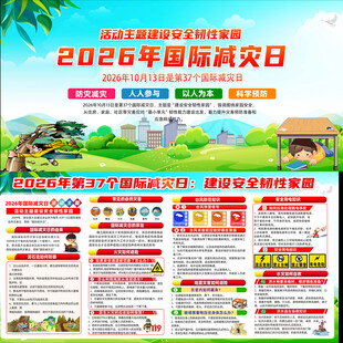 国际减灾日宣传栏