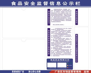 食品信息公示栏