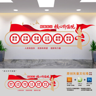 社会主义核心价值观党建文化墙
