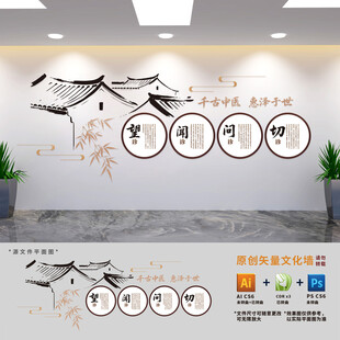 中式中医宣传栏文化墙