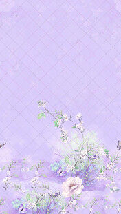 淡紫清新花卉水彩汉服