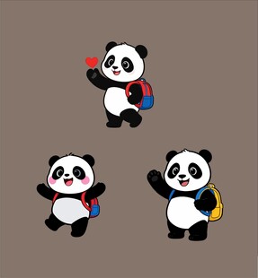 卡通熊猫可爱形象合集