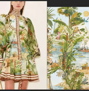 高清热带印花女装及纹样展示