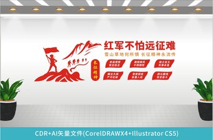 长征精神党建文化墙