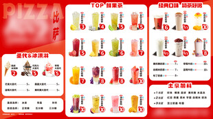 奶茶店饮品菜单海报